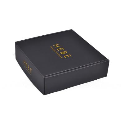 China 2022 Small Mirror Cardboard Recyclable Black Luxury Custom Mailing Corrugated Jewelry Paper Box for sale