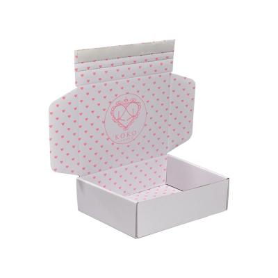 China Recyclable Single Pink Cartoon Flower Custom Sale Mailing Mailing Corrugated Paper Boxes for sale