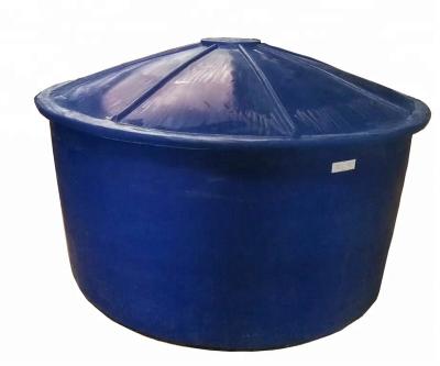 China UV-Resistant Eco-Friendly Polyethylene Aquaponics Fish Tank 200 Liter Blue Plastic Drum Big Fish Tank for sale