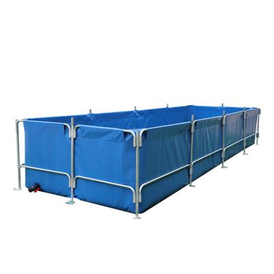 China Customized outdoor mobile aquarium swimming pool pool aquarium large tarp PVC aquarium ladder bracket swimming pools for sale