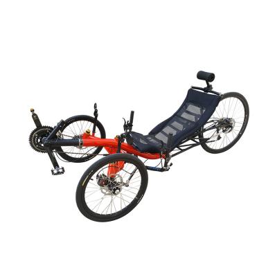 China Free shipping tadpole steel style 27 speed 3 wheel aluminum alloy adult recumbent trike sport recumbent trike for sale for sale