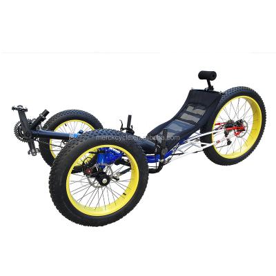 China DIRT JUMP TrikExplor free shipping manufacturer 26 inch wheel mountain fat tire recumbent tricycle for sale for sale