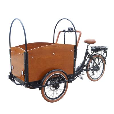 China Cargo 2 Years Warranty 3 Wheel Grocery Delivery Urban Kids 4 Seats Family Helper Electric Cargo Bike for sale