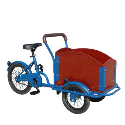 China New Design Good Balance Three Wheel 12inch Pedal Family Steel Front Box Cargo Bike For Free Shipping Kids for sale