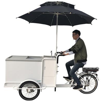 China ZZMERCK Cargo Business Use High Quality Front Loading Pedal Assist Freezer Tricycle Ice Cream Bike For Sale for sale