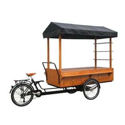 China Cafe Bike 3 Wheel Pedal Assistant Customized Commercial Selling Hot Dog Cart Tricycle Cargo Bike for sale