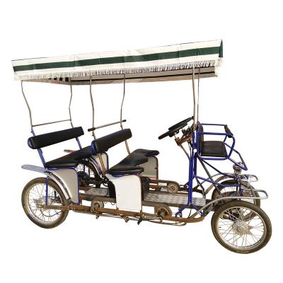 China Surrey Rental Used 4 Wheel 4 Person Quad Steel Touring Tandem Bike For Sale for sale