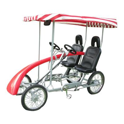 China Scenic Spots Quadricycle 4 Person Surrey Steel Tandem Used Bike For Sale for sale