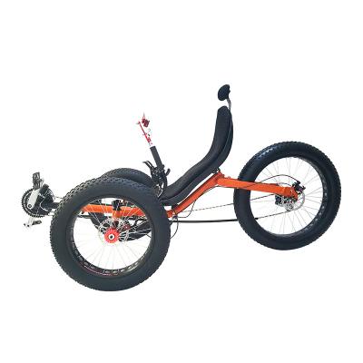 China Factory direct folding type steel fat mountain bike beach cruiser recumbent tricycle for sale