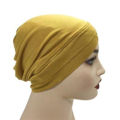 China Wholesale Daily Life Arab Scarves Plain Modal Turban Hot Sale Muslim Inner Hijab Covers Underscarf Islamic Turban for sale