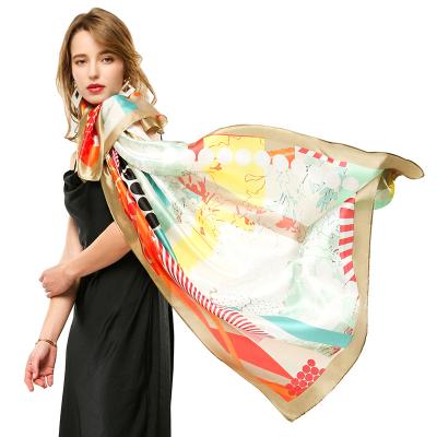 China Soft Touch Fashion Chiffon Silk Scarves Zebra Dot Pattern Hijab Scarf Feeling Smooth Moving Scarf For Women for sale