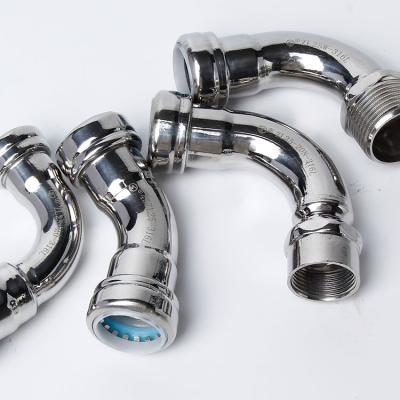 China Water Plumbing Stainless Steel Hose Pipe Food Grade Quick Fit 90 Degree Elbow Available Material Decorative Fittings ss316L Current for sale