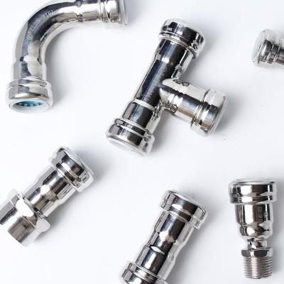 China Water Plumbing Fit Sharkbite Thrust Fit No Rust SS316 Steel Cold Water Tube Hot Water Pipe And Fitting for sale