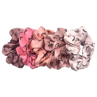 China Women Hair Tying and Decorating Color Eyelash Scrunchies Girls Lace Ponytail Blue Purple Black Holder Eyelash Hair Band Elastic Bracelet for sale