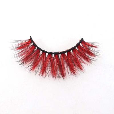 China Natural Synthetic Lashes Colored Faux Mink Eyelashes Natural Magnet Eyelash Extensions for sale