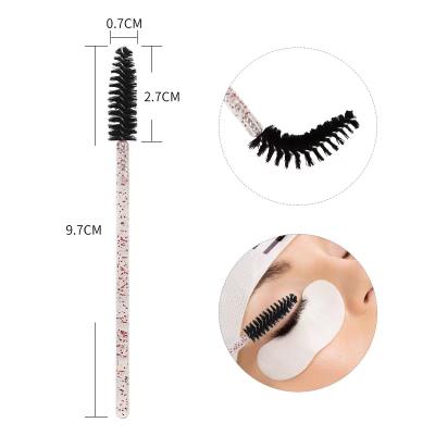 China Madame Beauty Shine Disposable Mascara Brush Stick Eyelash Supplement Makeup Crystal Lash Spoolies for sale