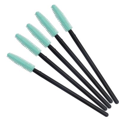 China Madame Beauty 50 Pcs One Bag Brush Handle Colorful Silicone Mascara Brush For Eyelash Extensions for sale