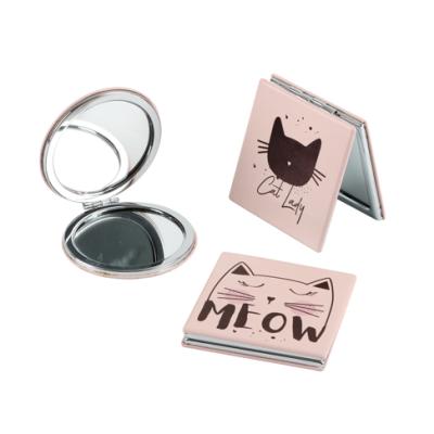 China Mini Small Personal Folding Portable Travel Makeup Pocket Personalized Compact Cosmetic Mirror for sale