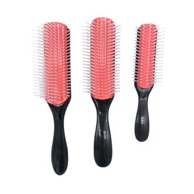 China BEAU DE MOUCHE Classic Styling Brush Nondisposable Professional Detachable Hair Massage Brush 9 Rows For Curly Hair for sale