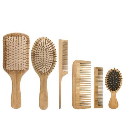 China BEAU FLY 2021 Reusable Custom Baby Bamboo Hair Brush Cushion Pad Set Eco Friendly Reusable Hair Brush Gift With Combs for sale