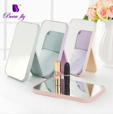 China Portable Table Mirror Rectangular Desktop Mirror Hd Folding Makeup Desk Dressing Mirror for sale