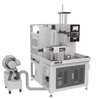 China Efficient JS Stainless Steel Automatic Bottle Flask Servo Bottom And Lid Cutting Machine Flask Making Machine Water Cup Making Machine for sale