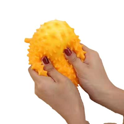 China 2022 New Soft Squishy Durian Balls Effort Toy Decompression Children Fruit Hand Kneading Toys for sale