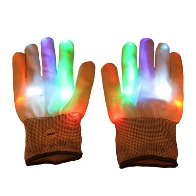 China Party Props Wholesale Festival Party Event Flashing Led Lighting Led Glove For Night Party Multi Color Changing Gloves for sale