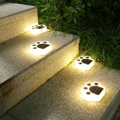 China Outdoor Solar LED Garden Wall Light with High Quality Bear Paw Lamp Suitable for Kid Steps LED Solar Garden Buried Lights for sale