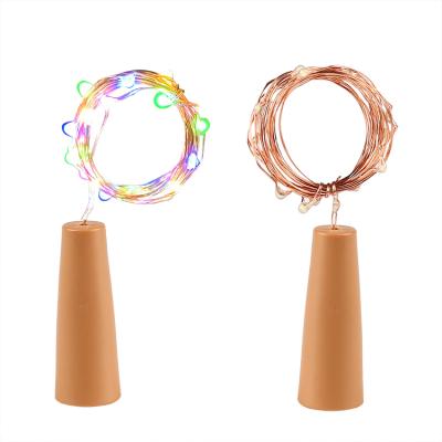 China Christamas Cork Lights Copper Wire String Home Decor Wine Bottle Lights 2M Battery Operated Wine Bottle Fairy Lights for sale