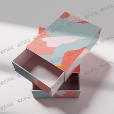 China Logo Products Customized Recyclable Cosmetic Cardboard Laminated Film Cling Film Packaging Foldable Hanging Box for sale