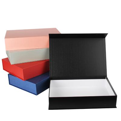 China Recyclable Wholesale Custom Single Magnetic Cosmetic Paper Box Clamshell Cardboard Book Box Gift Packaging Box for sale