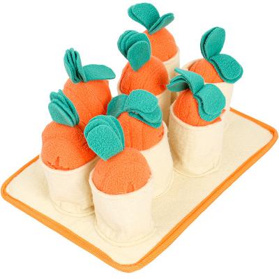 China Educational Carrot Game Viable IQ Pull Dog Toys Slow Food Disjoint Training Playing Sniff Pet Toys Supplies for sale