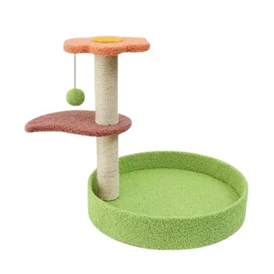 China Sustainable Style Cat Accessories Hot Selling Home Cat Liner Pole Tree Tower With Ball for sale