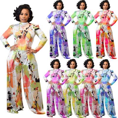 China 2021 Autumn Breathable Autumn Wide Leg Women Breathable 2021 clothes 2 piece set pants wide leg pants suit for sale