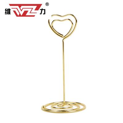 China Table Number Holder Weili Factory Customized Fashion Metal Crafts Wedding Table Number Holder for sale