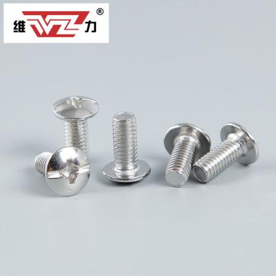 China Pan Weili Factory Customized Nickel Plated Cross Groove Pan Head Small Screws Round Head Screws for sale