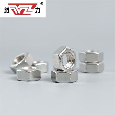 China Heavy Industry Weili Factory Hot Sale Customized 304 Stainless Steel Hex Hex Nut for sale