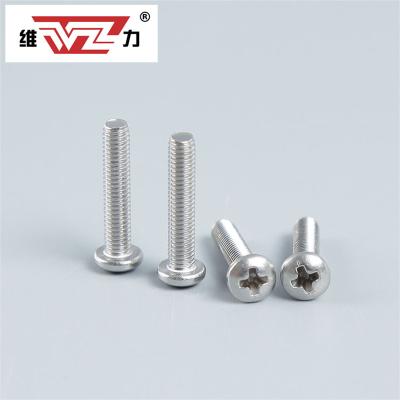 China Weili Round Factory Customized 304 Stainless Steel Cross Phillips Round Screw Bolt for sale