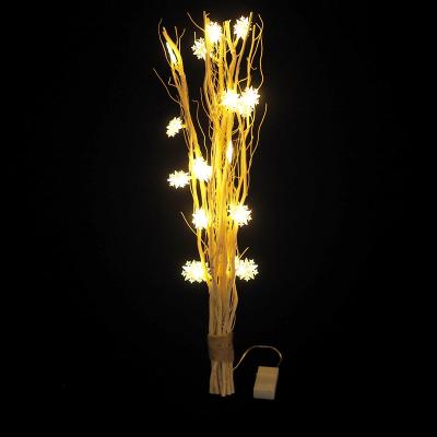 China 20LED Willow Branch 2AA High Lights 20LED Christmas Decoration Battery Decorative Light Vase Flower Arrangement LED Battery String for sale