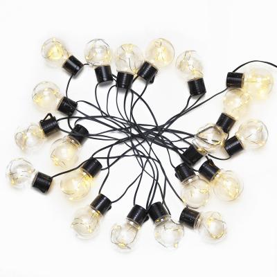 China 100led Outdoor Plastic Garden Garden G5 Bulb String Light X29 Festival Beach Festival Decorative Lighting Warm White Lamp for sale