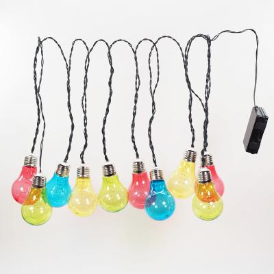 China String Good Sale 50LED Edison Bulb Garden Decoration Clear Color Bulb Party Light Plastic Outdoor String Light X26 Battery for sale