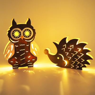 China Modeling Ins Hot Style Autumn Living Room Decoration Holiday Lights Sale Wooden Led Battery Light Photography Photo Props Q02 for sale