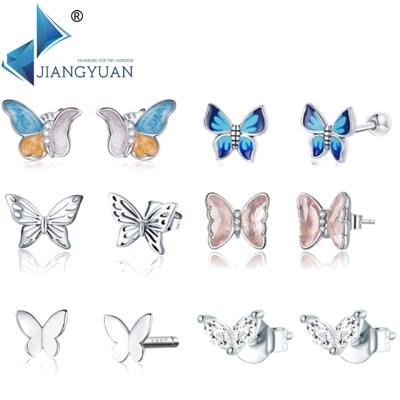 China New Arrival Fashion High Quality Jewelry Cute 925 Sterling Silver Silver Stud Earrings For Women for sale