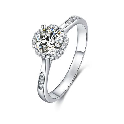 China 2021 Hot Sales CLASSIC Diamond Ring E-H/VVS1-SI1 18K 1ct Gold Lab Diamond Dangling Engagement Ring for sale