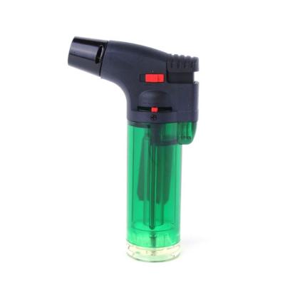 China Wholesale Cheap Large Color Flame Butane Torch Gas Reactors Refillable Kitchen Gas Barbecue Windproof Lighter for sale