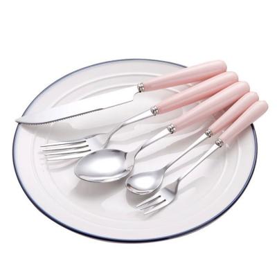 China 2021 New Products Ideas Kitchen Accessories Ceramic Handle Baby Stainless Steel Spoon Fork Knife Best Viable Selling Tableware for sale