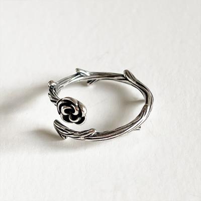 China Fashion Vintage Made Old Popular Adjustable Rings Tasty Jewelry 925 Sterling Silver Ring for sale