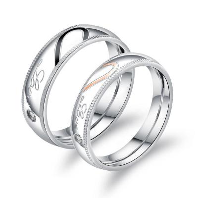 China FASHIONABLE Male Engagement Jewelry Stainless Steel Ring Women Man 316L Gold Round O Stainless Steel Ring for sale