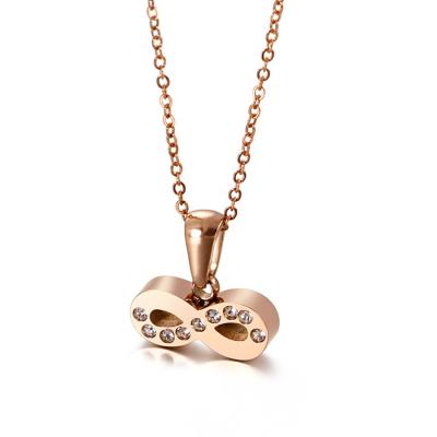 China Trendy Number Infinity Stainless Steel Jewelry Personalized Necklace Pendant for sale